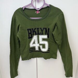 Lucy Girls Brooklyn Long Sleeve Crop Tee Medium